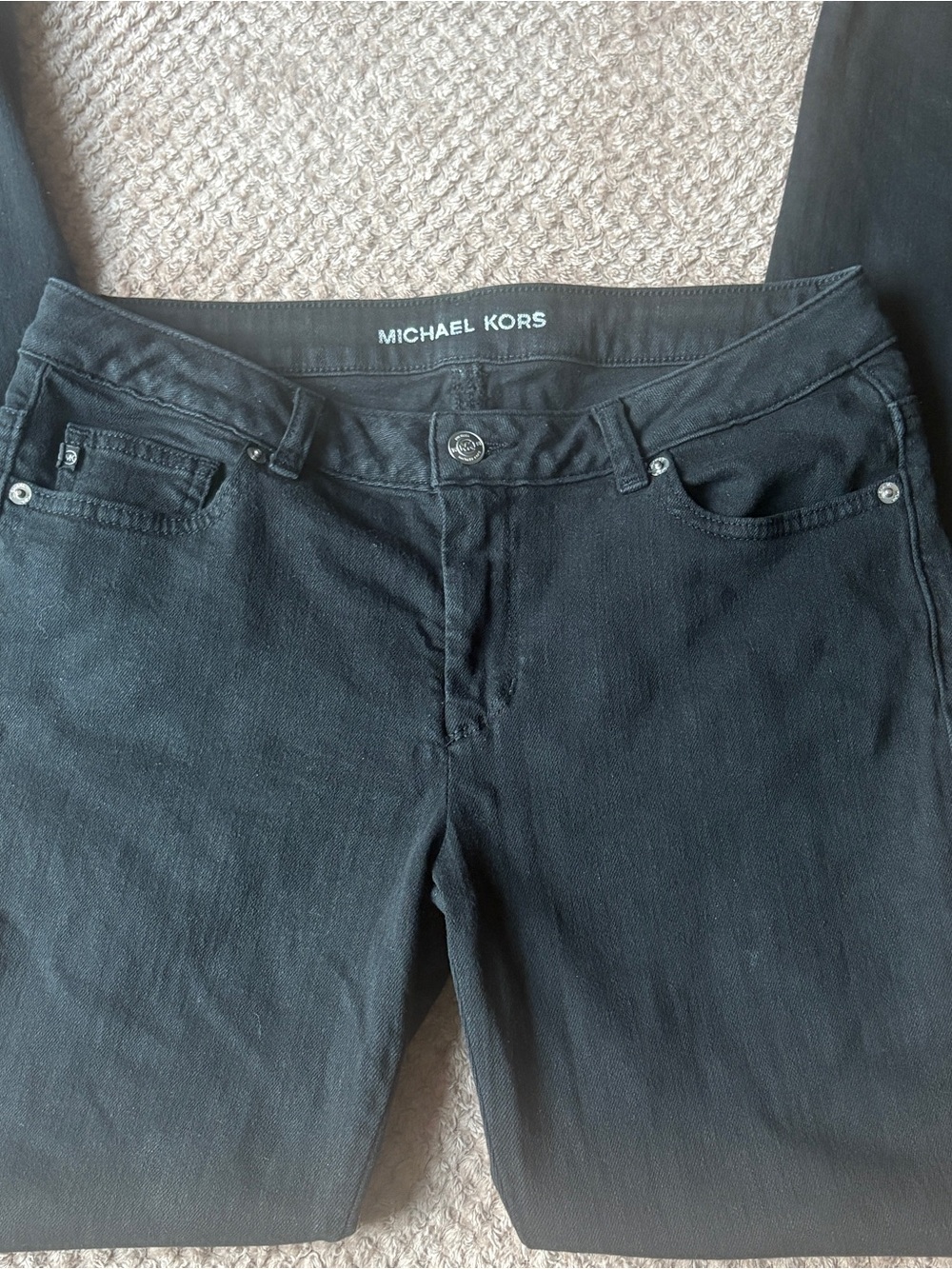 Michael Kors Selma Black Skinny Jeans Stretch Denim Size 6